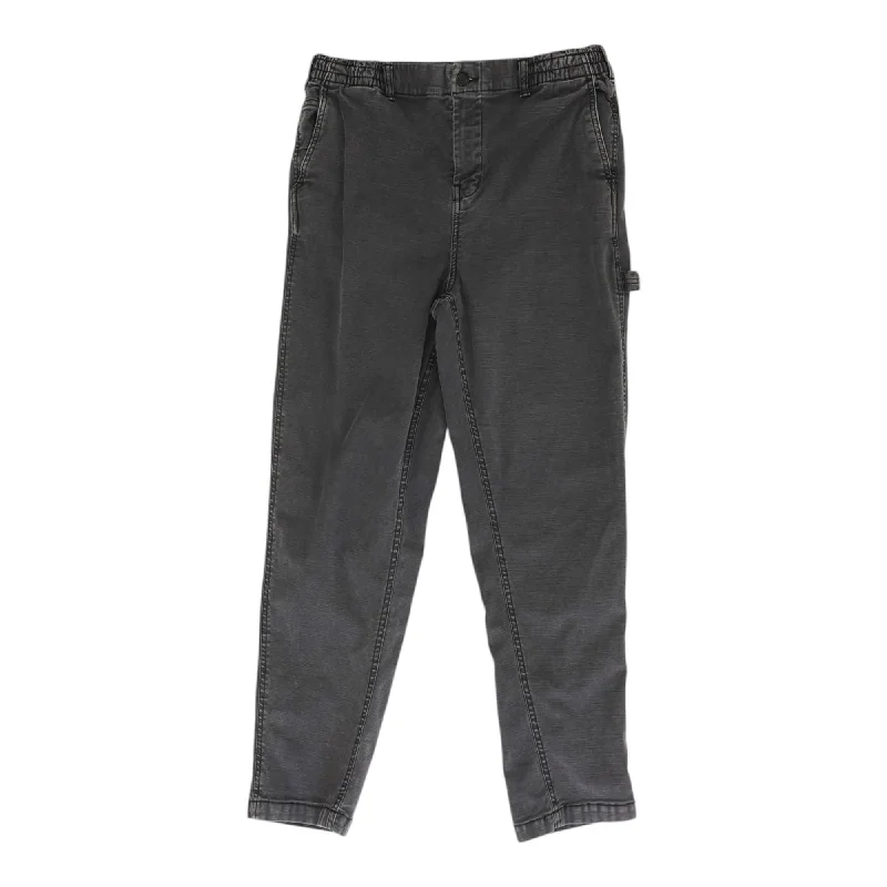 Charcoal Solid High Rise Regular Jeans