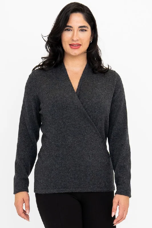 New York Sweater, Charcoal, Wool Cashmere