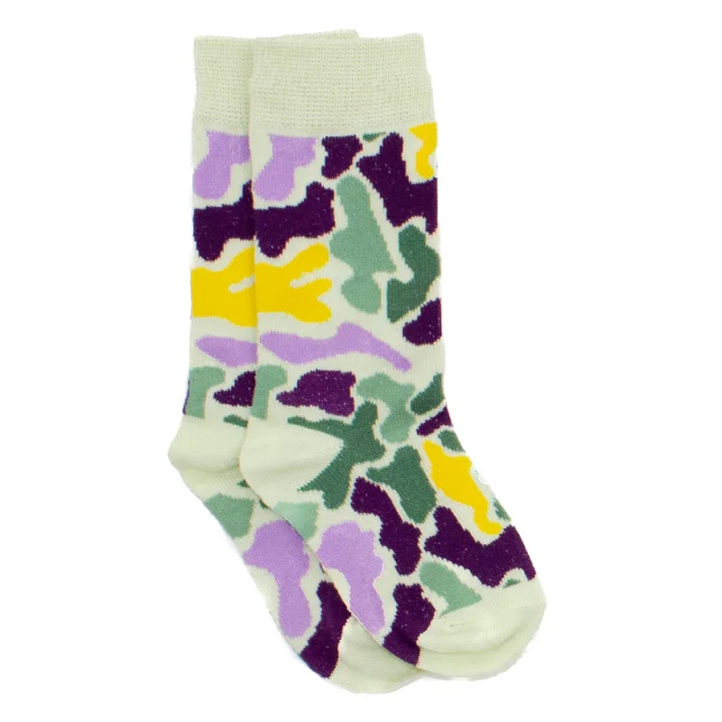 Lucky Duck Socks - Mardi Gras Camo