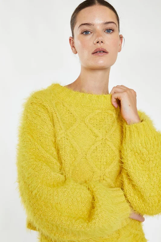 Glamorous Mustard Knit Long Sleeve Jumper