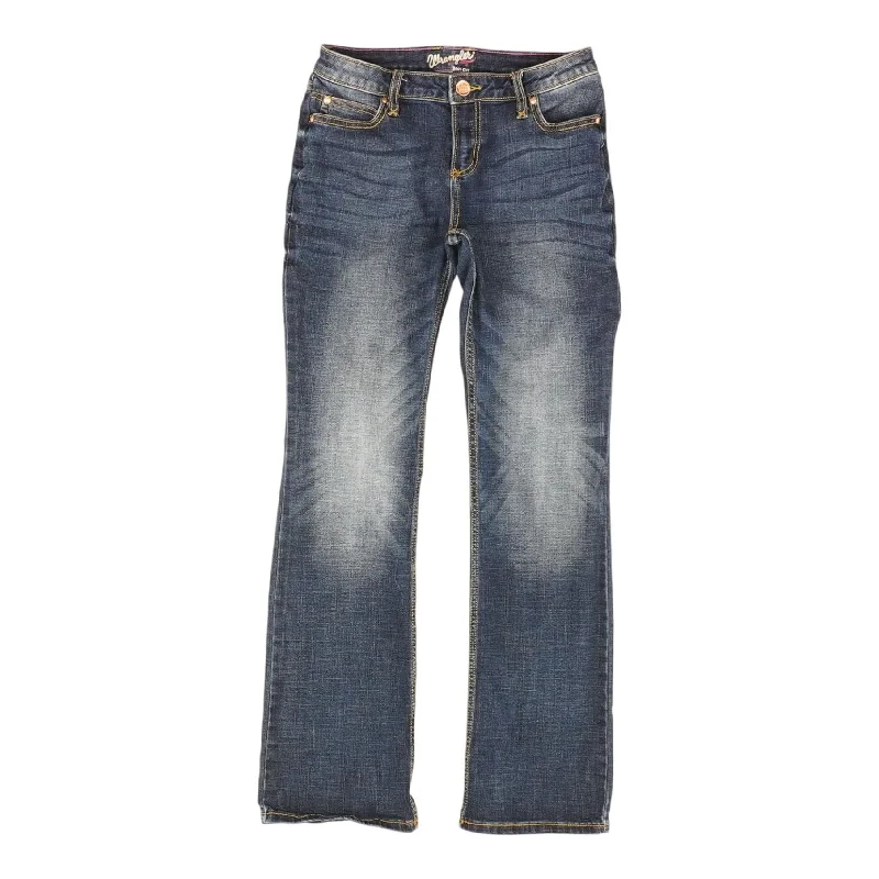 Blue Solid Bootcut Jeans