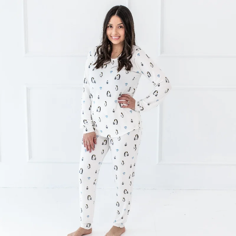 Women's Jogger Pajama Set in Penguin