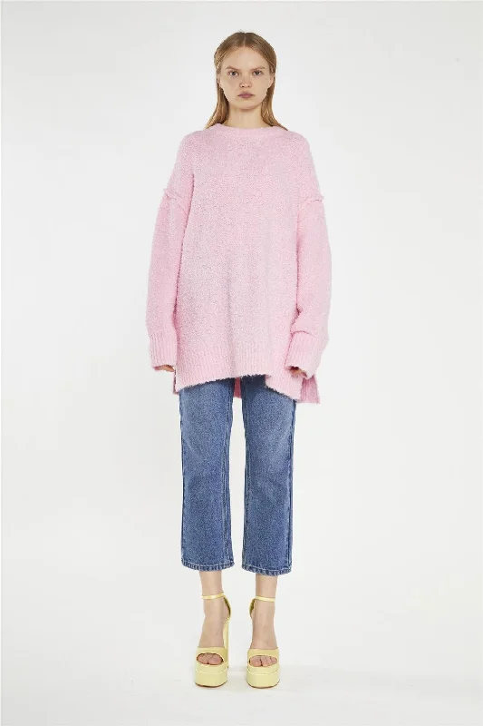 Candy-Pink Oversized-Jumper