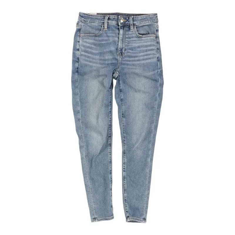 Blue Solid High Rise Jeans