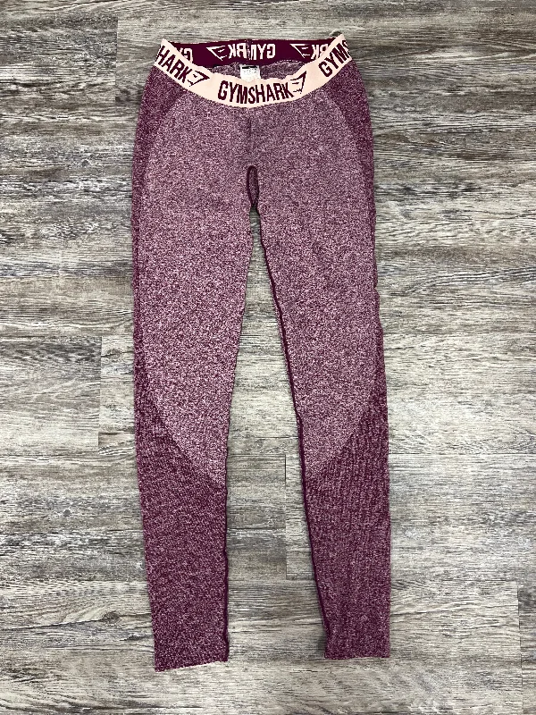 Purple Athletic Leggings Gym Shark, Size M