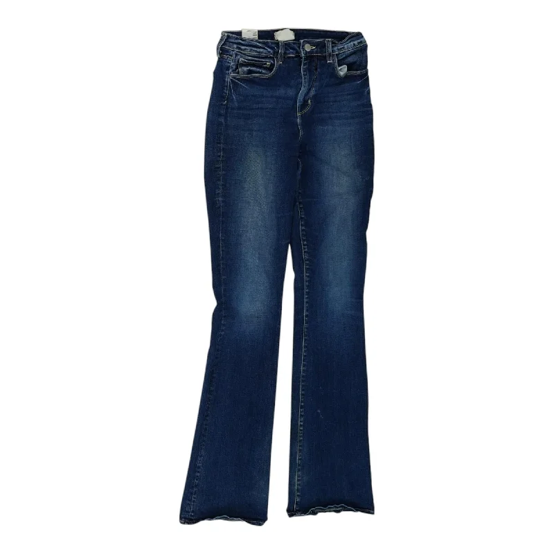 Blue Solid High Rise Skinny Leg Jeans