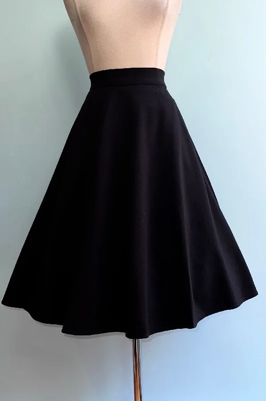 Black Jersey Charlotte Nova Skirt by Retrolicious