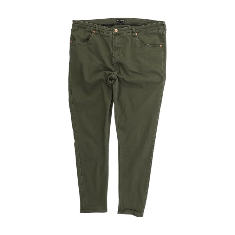 Olive Solid Jeans