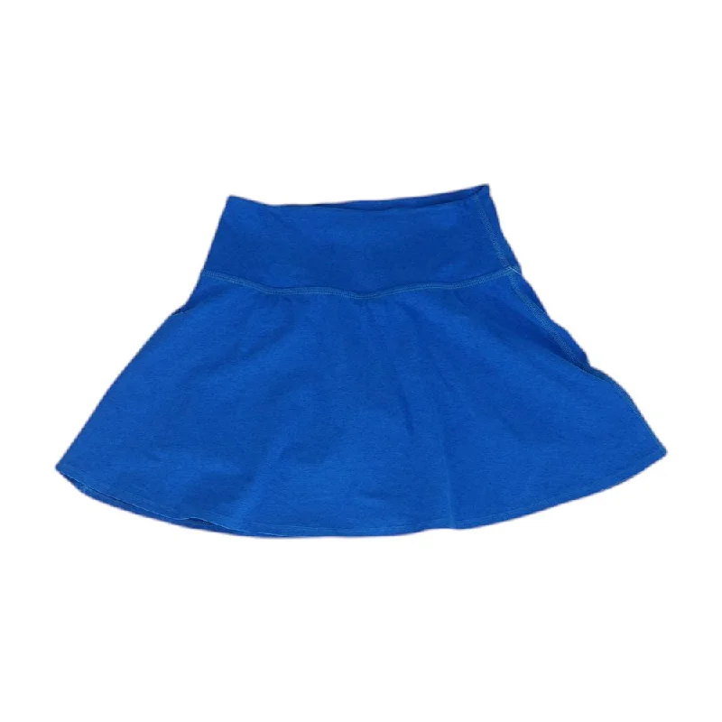 Blue Solid Skort Skirt