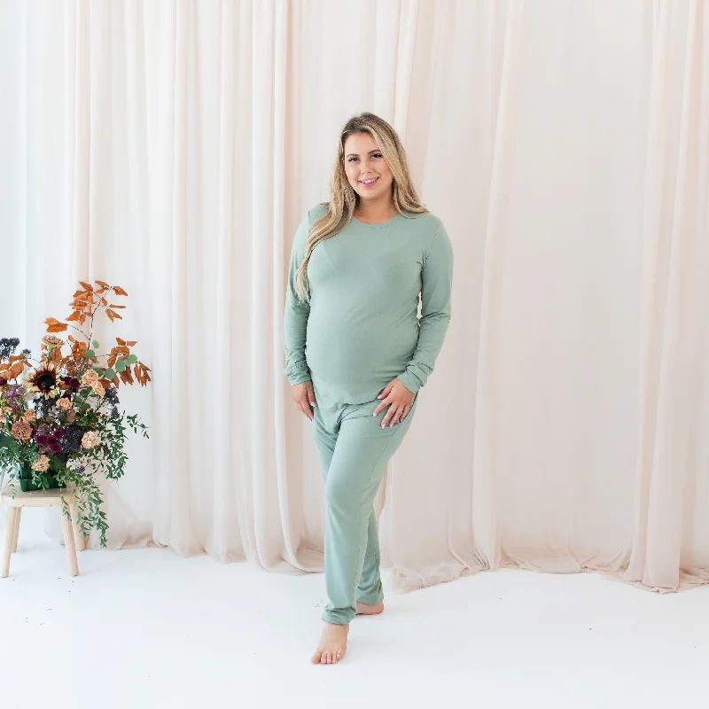 Women's Jogger Pajama Set in Thyme