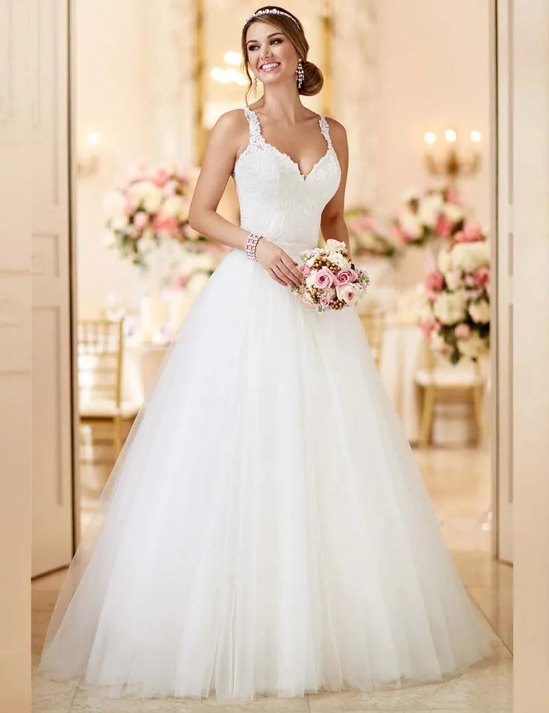 Beach Wedding Dress With Detachable Skirt See Through Back Bridal Gowns Lace Appliques Sleeveless Vestidos De Mariee