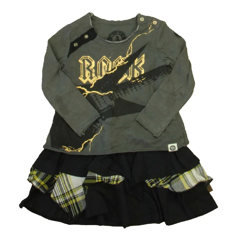 Mini Shatsu Girls Gray | Gold Dress