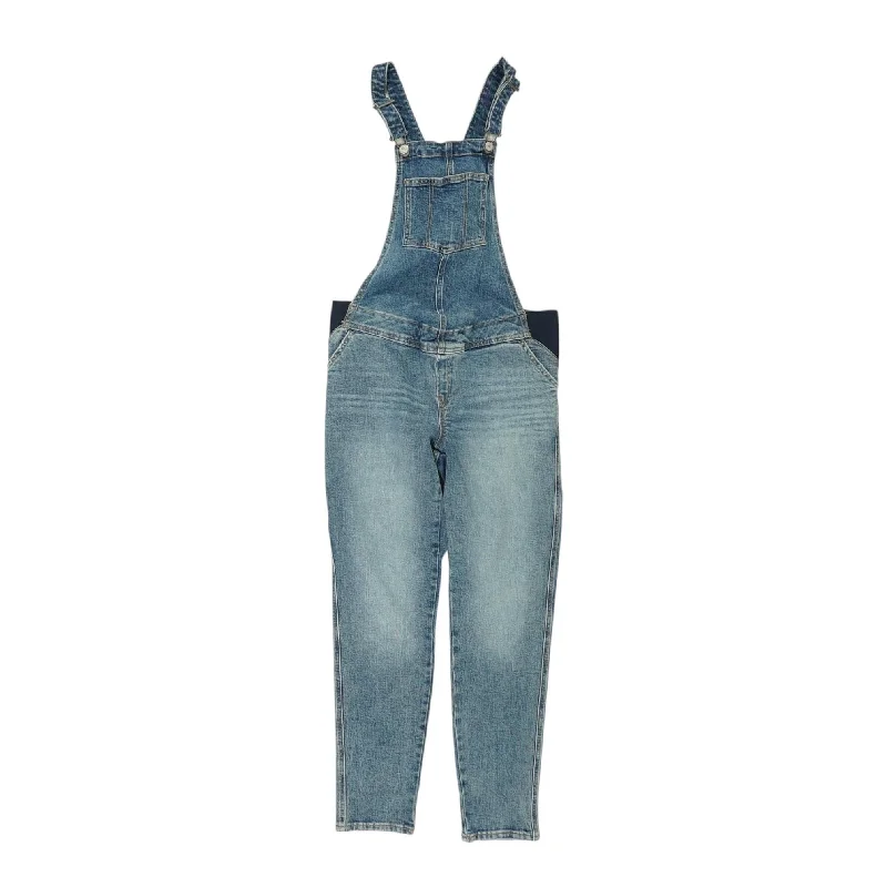 Blue Solid Overalls Pants