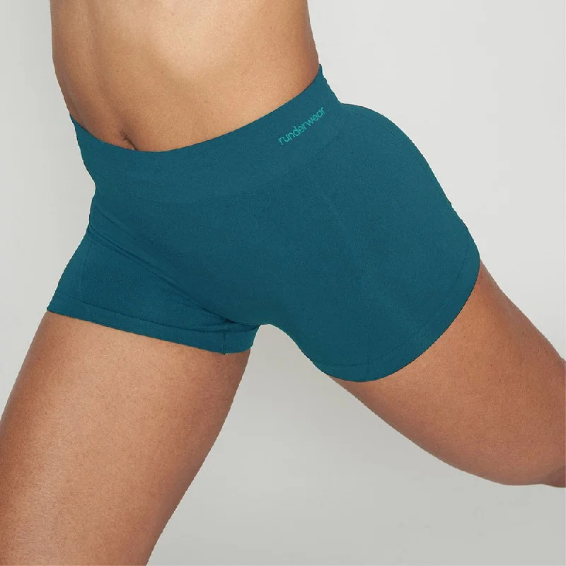 Women's Running Boy Short - Teal