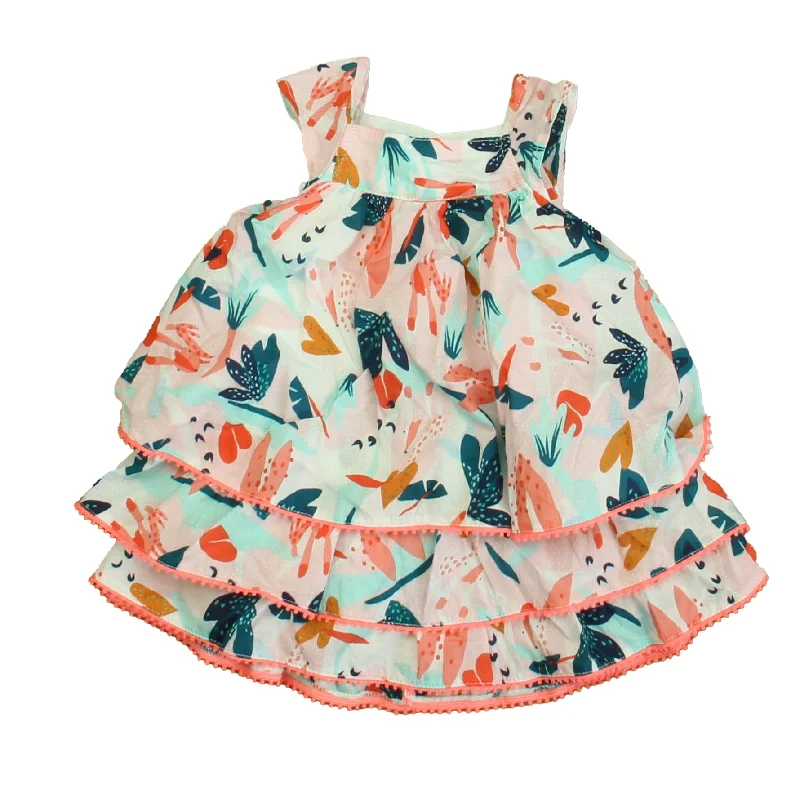 Catimini Girls Pink | Aqua Floral Dress