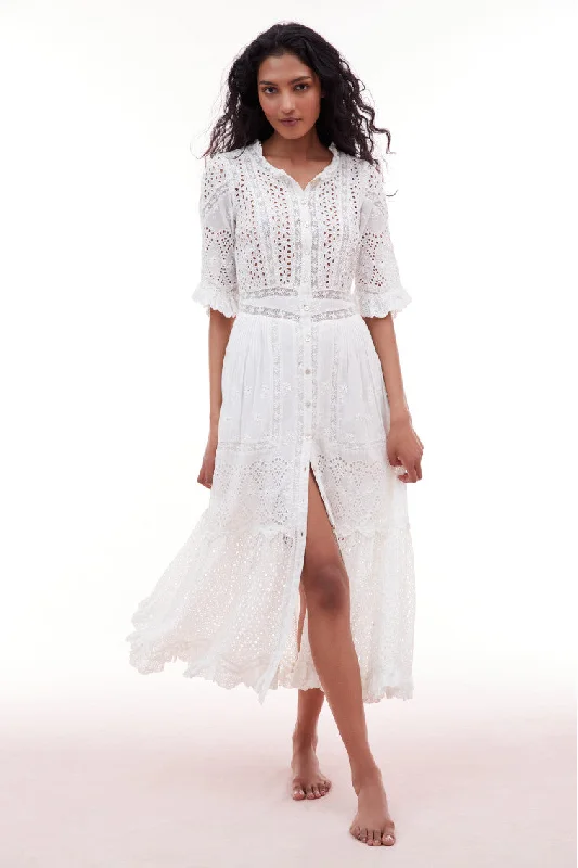 Botina Eyelet Midi Dress