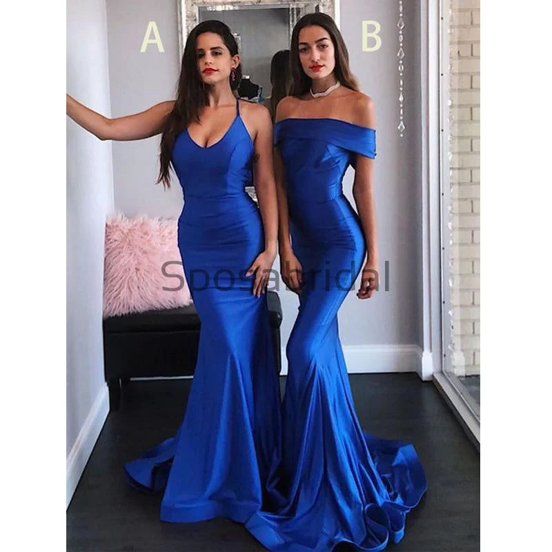 Cheap Mismatched Blue Mermaid Elegant Hot Bridesmaid Dresses WG687