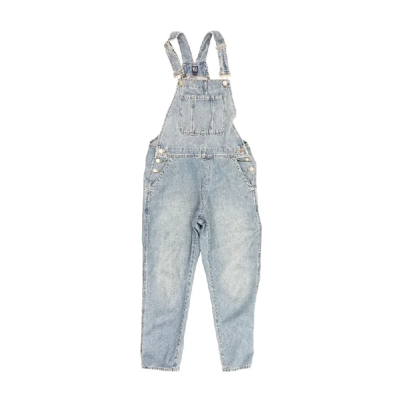 Blue Solid Overalls Jeans