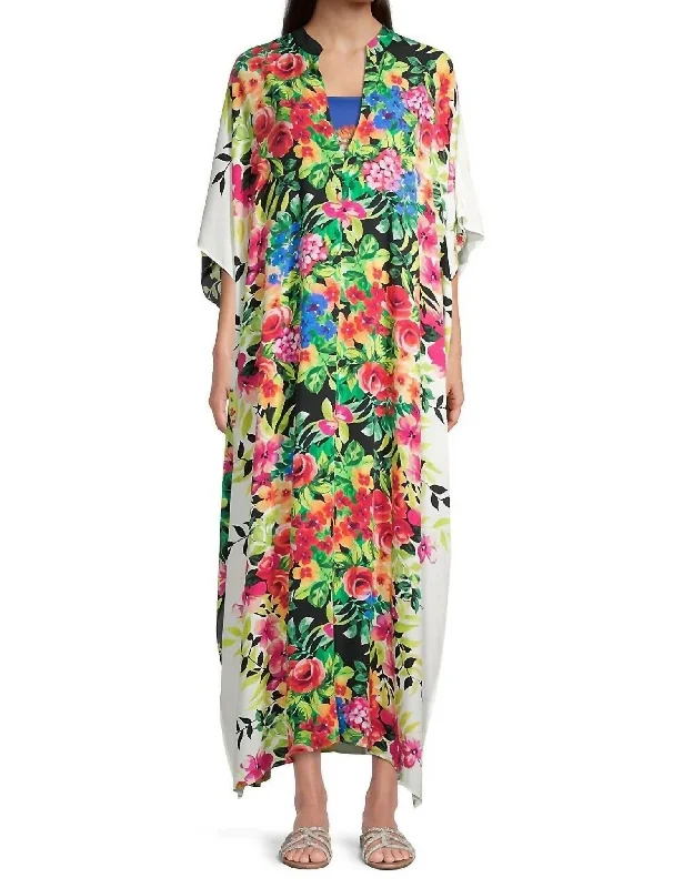 Dana Maxi Kaftan Dress In Multi