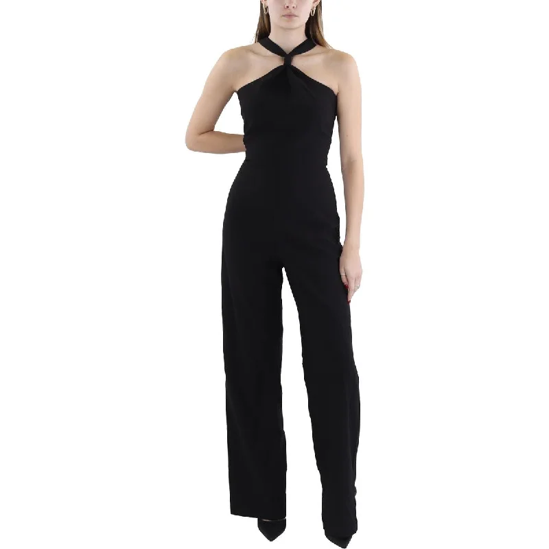 Womens Halter Wide Leg Jumpsuit