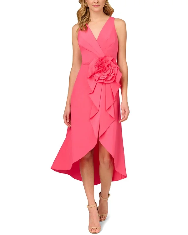 Aidan Mattox Stretch Taffeta Midi Dress