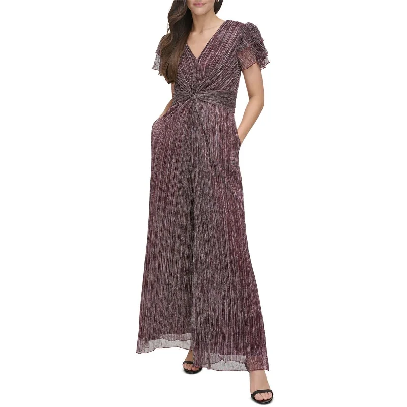 Womens Shimmer Textured Jumpsuit