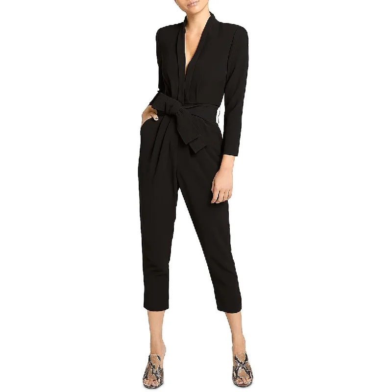 Kieran Womens Crepe Pleated Jumpsuit