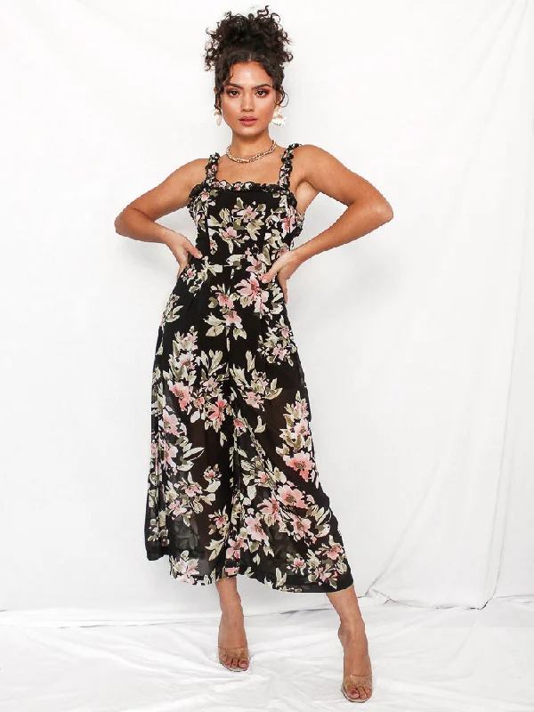 Wynwood Jumpsuit - Black Floral