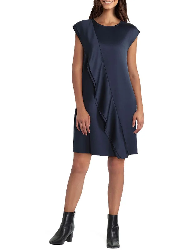 Womens Satin Short Shift Dress