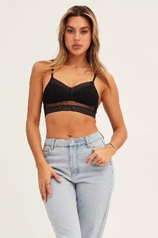 Black Mesh Bralette