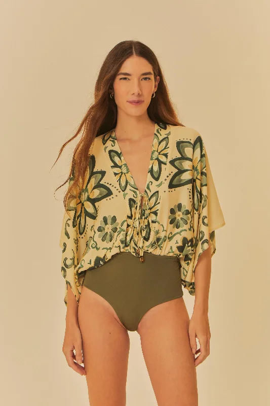 FARM AQUARELA TROPIC BODYSUIT