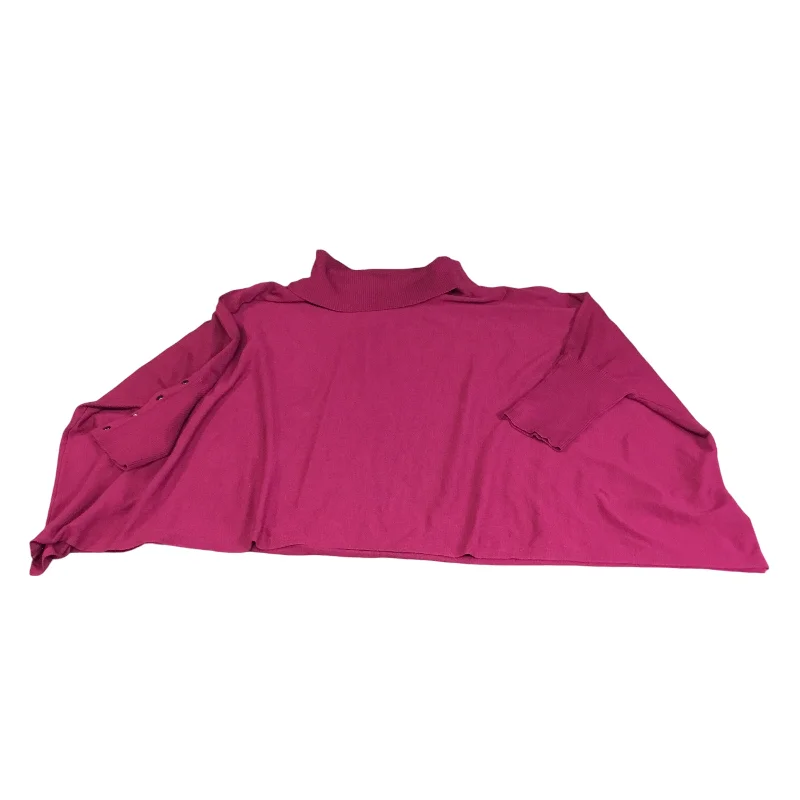 Top Long Sleeve By 89th And Madison In Pink, Size: 3x