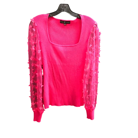 Top Long Sleeve By Almost Famous In Pink, Size: Xl