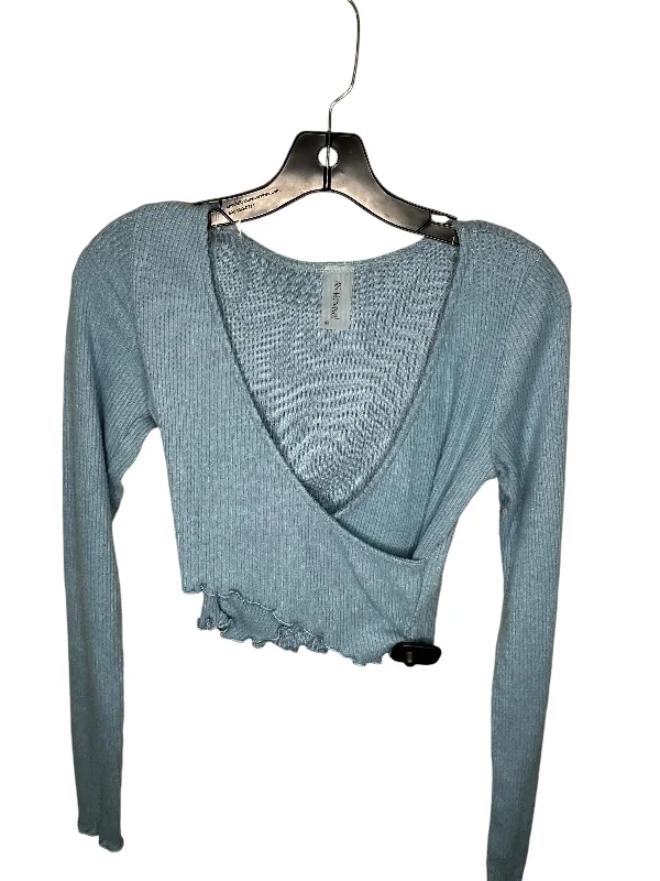 Top Long Sleeve By Cmb In Blue, Size: M