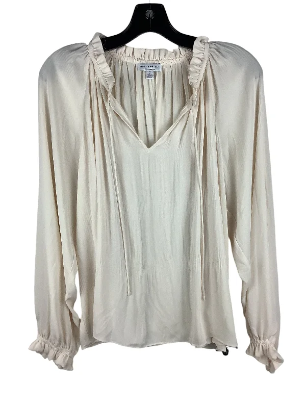 Top Long Sleeve By Cmc In Cream, Size: S