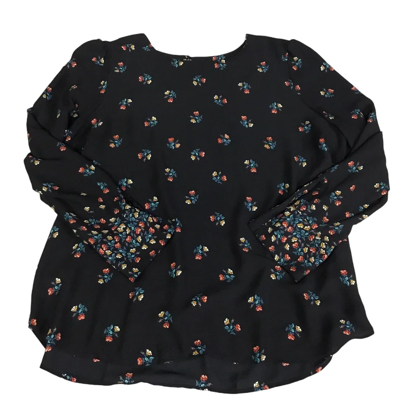 Top Long Sleeve By Loft In Black, Size: Xl