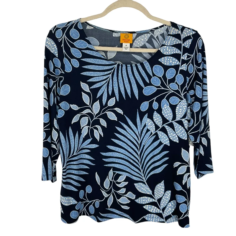 Top Long Sleeve By Ruby Rd In Navy, Size: 1x