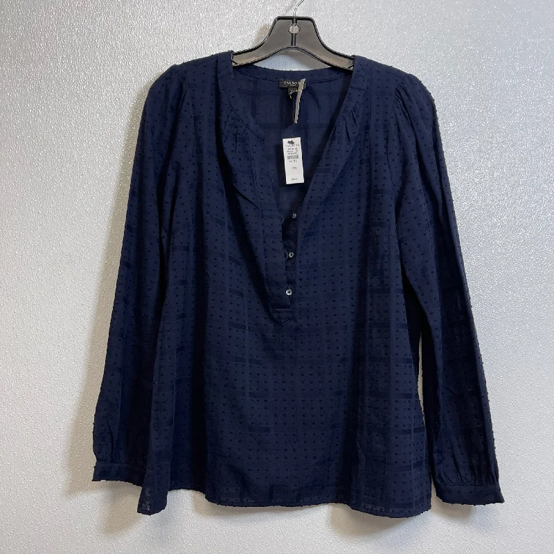 Top Long Sleeve By Talbots In Navy, Size: M